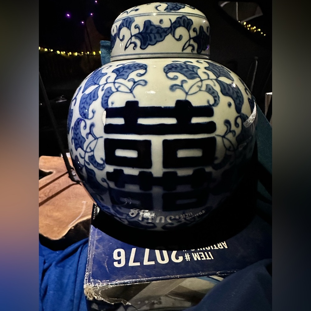 Blue and White Chinese Ginger Jar